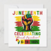 Juneteenth Viering van de Zwarte Vrijheid Zwarte G Kaart (Achterkant)