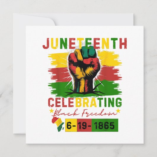 Juneteenth Viering van de Zwarte Vrijheid Zwarte G Kaart (Voorkant)
