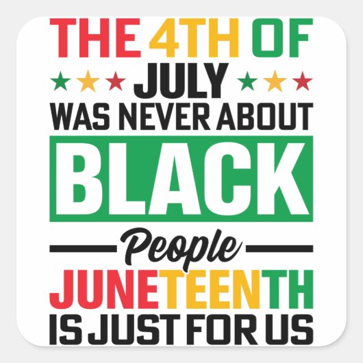 Juneteenth: Viering van ons erfgoed Vierkante Sticker (Voorkant)