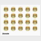 Juneteenth viering verhoogde vuisten kroon ronde sticker (Vel)