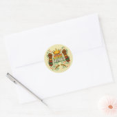 Juneteenth viering verhoogde vuisten kroon ronde sticker (Envelop)