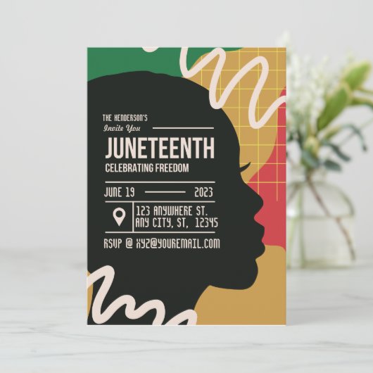 Juneteenth Viering Vrijheid Feest Kaart (Staand voorkant)