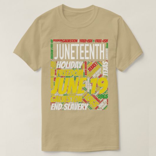 Juneteenth-viering Woordkunst T-shirt (Design voorkant)