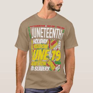 Juneteenth-viering Woordkunst T-shirt