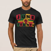 JUNETEENTH Viering Zwarte Geschiedenis Zwarte Mach T-shirt (Voorkant)