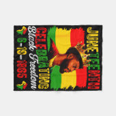 Juneteenth viering zwarte koning zwarte vrijheid fleece deken (Voorkant (Horizontaal))