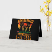 Juneteenth Viering Zwarte Vrijheid 186 Afrikaans Kaart (Gele Bloem)