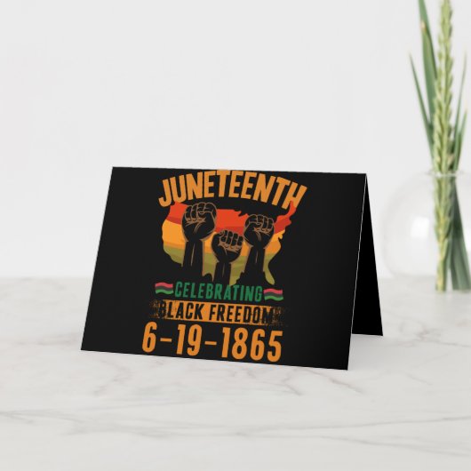 Juneteenth Viering Zwarte Vrijheid 186 Afrikaans Kaart (Voorkant)