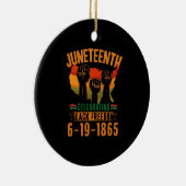 Juneteenth Viering Zwarte Vrijheid 186 Afrikaans Keramisch Ornament (Rechts)