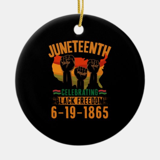 Juneteenth Viering Zwarte Vrijheid 186 Afrikaans Keramisch Ornament (Voorkant)