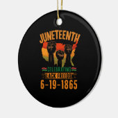 Juneteenth Viering Zwarte Vrijheid 186 Afrikaans Keramisch Ornament (Links)