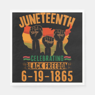 Juneteenth Viering Zwarte Vrijheid 186 Afrikaans Servet