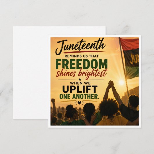 Juneteenth Vieringskaart (Voorkant / Achterkant)