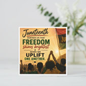 Juneteenth Vieringskaart (Staand voorkant)