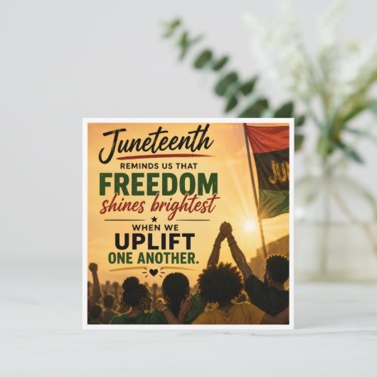 Juneteenth Vieringskaart (Staand voorkant)