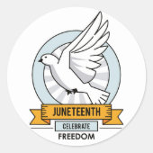Juneteenth vierkante sticker (Voorkant)