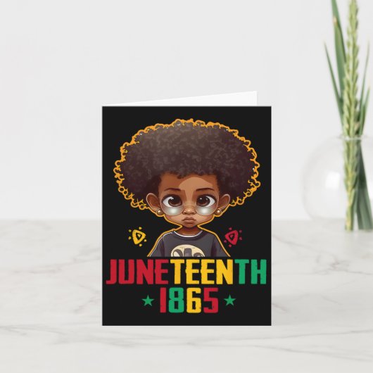 Juneteenth viert 1865 Cool Brown Skin King B Kaart (Voorkant)