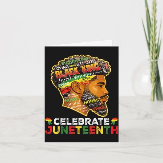 Juneteenth viert 1865 vrijheid zwarte koning kaart (Voorkant)