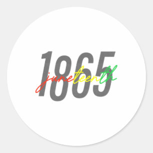 Juneteenth viert Black Freedom 1865 voor mannen Ronde Sticker
