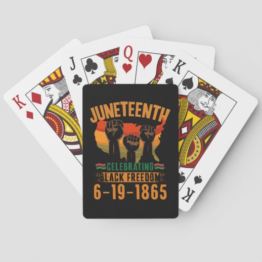 Juneteenth viert de zwarte vrijheid 186 Afrikaans Pokerkaarten (Achterkant)