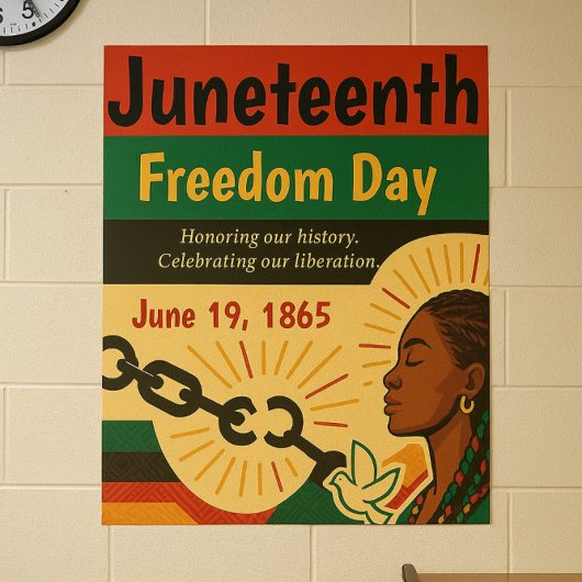 Juneteenth viert emancipatie en erfgoed poster