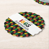 Juneteenth viert sinds 1865 zwarte geschiedenis kartonnen onderzetters (Gekanteld)