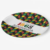 Juneteenth viert sinds 1865 zwarte geschiedenis papieren bordje (Gekanteld)