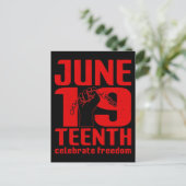 Juneteenth viert vrijheid juneteenth 2026 feestdagenkaart (Staand voorkant)