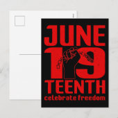 Juneteenth viert vrijheid juneteenth 2026 feestdagenkaart (Voorkant / Achterkant)