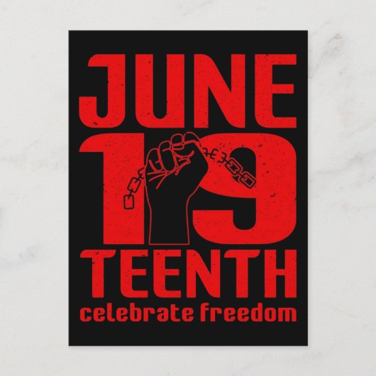 Juneteenth viert vrijheid juneteenth 2026 feestdagenkaart (Voorkant)