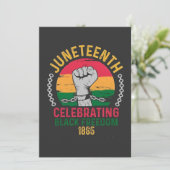 Juneteenth viert zwarte vrijheid 1865 kaart (Staand voorkant)