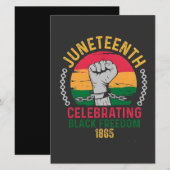 Juneteenth viert zwarte vrijheid 1865 kaart (Voorkant / Achterkant)