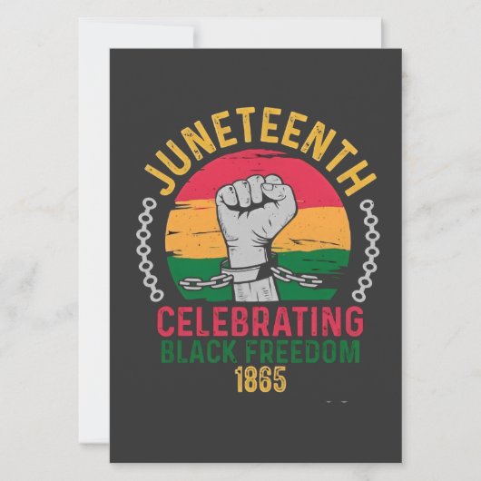 Juneteenth viert zwarte vrijheid 1865 kaart (Voorkant)