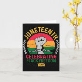 Juneteenth viert zwarte vrijheid 1865 kaart (Gele Bloem)