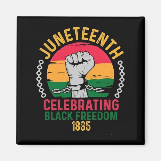 Juneteenth viert zwarte vrijheid 1865 magneet (Voorkant)