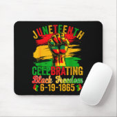 Juneteenth viert zwarte vrijheid 1865 mannen muismat (Met muis)