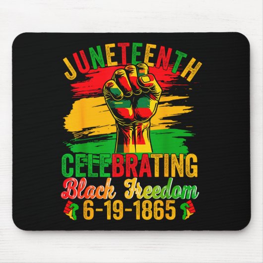 Juneteenth viert zwarte vrijheid 1865 mannen muismat (Voorkant)