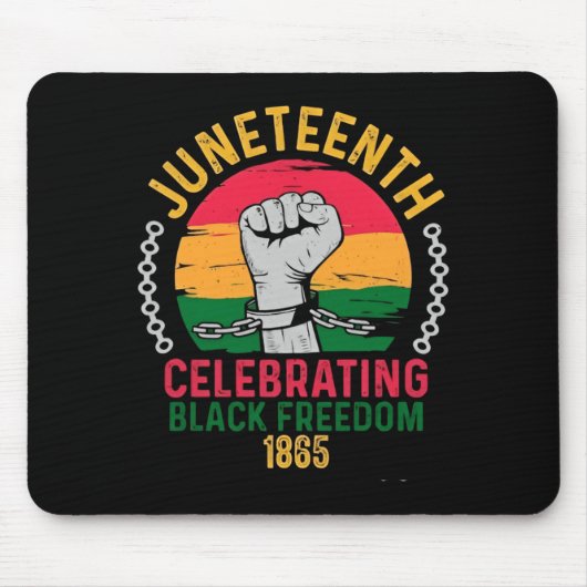 Juneteenth viert zwarte vrijheid 1865 muismat (Voorkant)