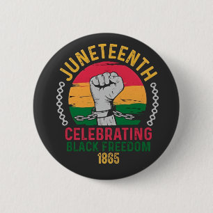 Juneteenth viert zwarte vrijheid 1865 ronde button 5,7 cm