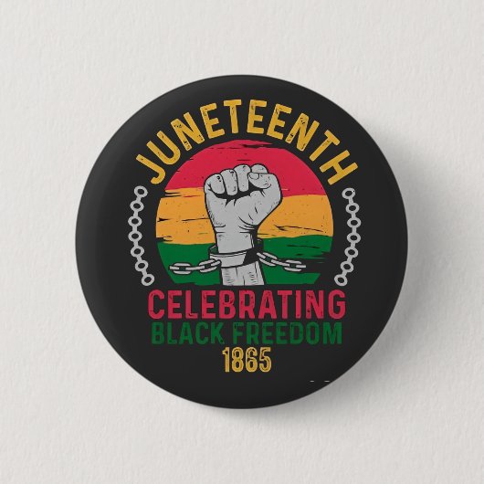Juneteenth viert zwarte vrijheid 1865 ronde button 5,7 cm (Voorkant)