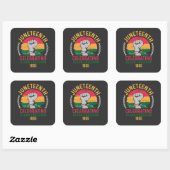 Juneteenth viert zwarte vrijheid 1865 vierkante sticker (Vel)