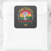 Juneteenth viert zwarte vrijheid 1865 vierkante sticker (Tas)
