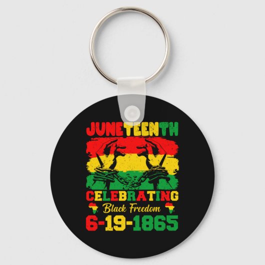 Juneteenth viert zwarte vrijheid 6 19 1865 sleutelhanger (Voorkant)