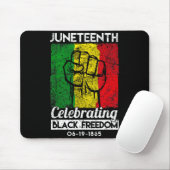 Juneteenth viert zwarte vrijheid Afrikaans Muismat (Met muis)