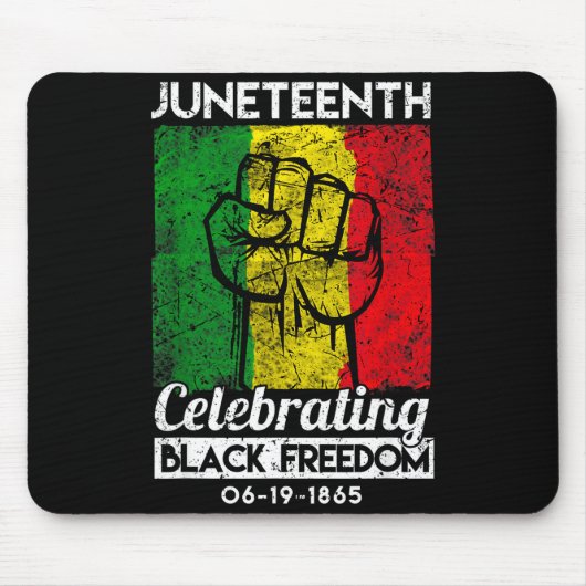 Juneteenth viert zwarte vrijheid Afrikaans Muismat (Voorkant)