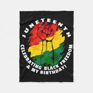 Juneteenth viert zwarte vrijheid en mijn geboorte fleece deken