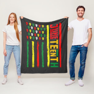 Juneteenth-vlag viert zwarte vrijheid 1865 fleece deken