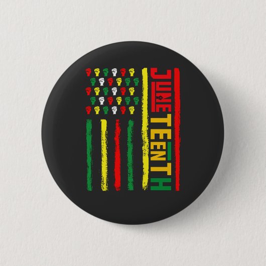 Juneteenth-vlag viert zwarte vrijheid 1865 ronde button 5,7 cm (Voorkant)