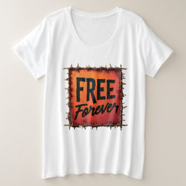 Juneteenth "Voor altijd vrij" Grote Maat T-shirt