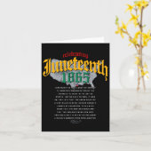 Juneteenth Voorouders 1865 Afro-Amerikaanse Kaart  (Gele Bloem)